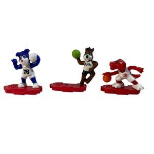 NBA Mascot Figurines Philly 76ers Toronto Raptors Spurs Kinder Joy Lot of 3